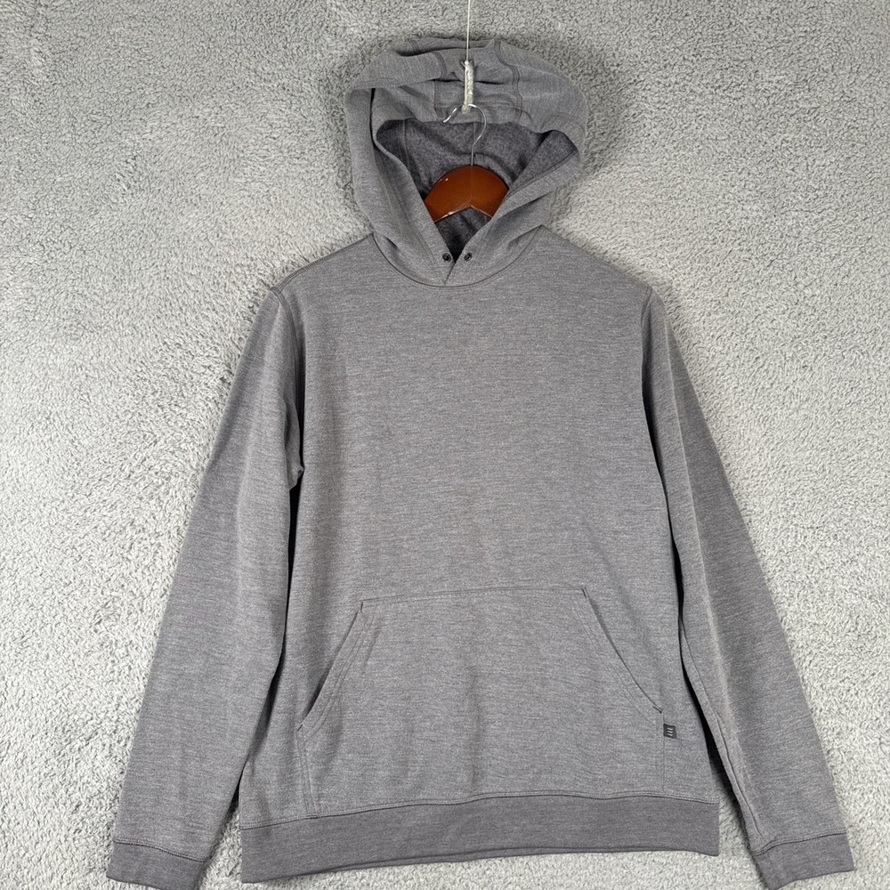Free Fly Hoodie Mens Medium Gray Bamboo Long Sleeve Performance *No Drawstring